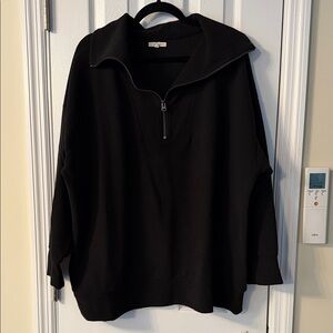 Maurices Classic Black Zip Pullover